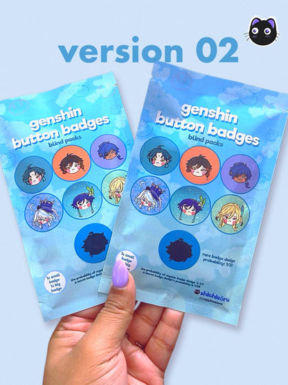 genshin impact | button badges blind packs